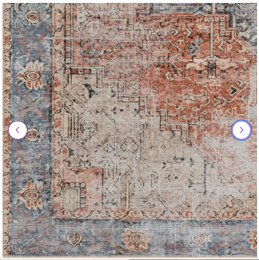 7'10" x 10'3" - Mya Machine Washable Oriental Brick Red/Light Grey Area Rug