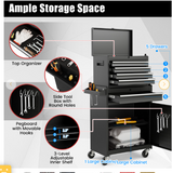 2-in-1 Rolling Tool Chest with 5 Sliding Lockable Drawers, FULLY ASSEMBLED (Scratch and Dent)