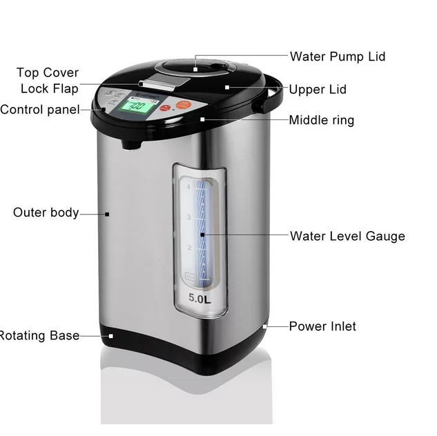 5L LCD Water Boiler & Warmer Electric Hot Pot Kettle Hot Water Dispenser