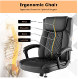 High Back Ergonomic Executive Chair with Thick Headrest Cushion-Black