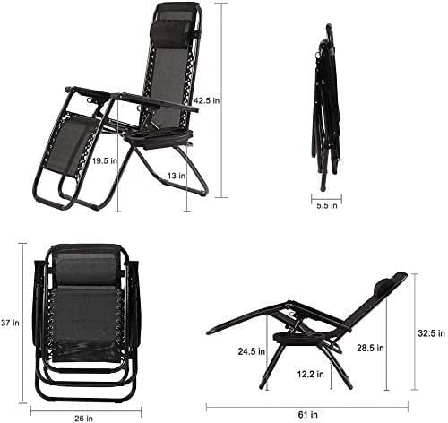 SPECIAL, Zero Gravity Chair Patio Chair with Pillow and Drink Holder