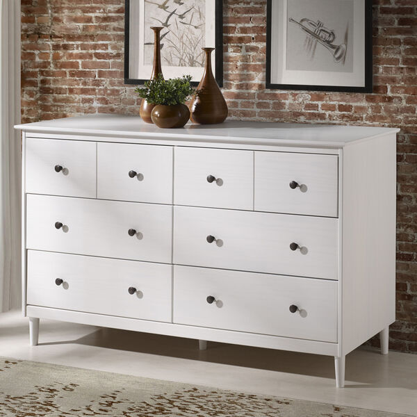 Modern 6 Drawer Solid Wood Dresser*57"W x 18"D x 35"H*