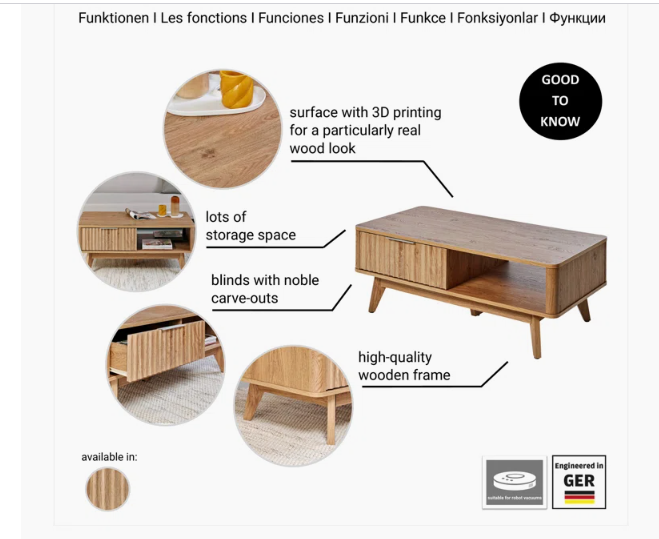 Cearlait Coffee Table - (1 Box, Unassembled)