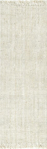 nuLOOM Daniela Farmhouse Chunky Jute Runner Rug, 2' 6" x 10', Off-white