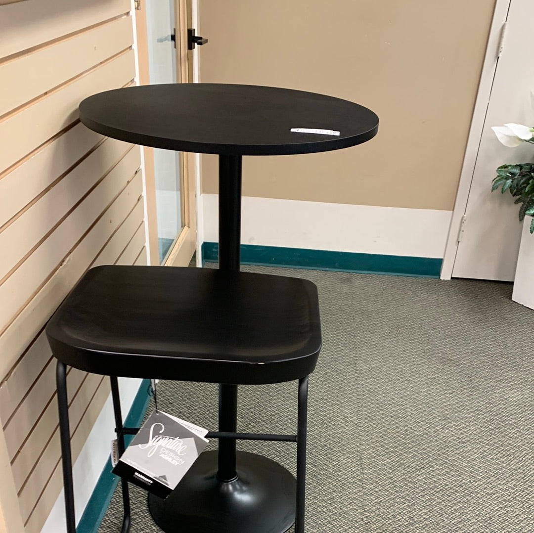 2 Piece Set, 24 Inch Round Bistro Pub Table and bar stool