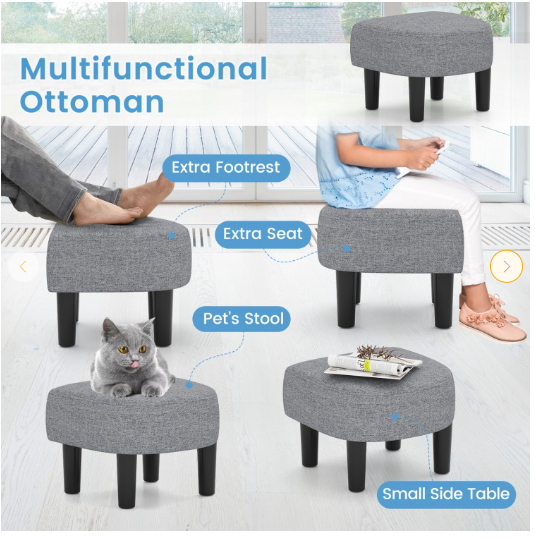 Swivel Accent Chair with Ottoman Footrest (Customer Return) (Assembled)