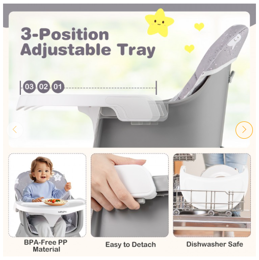 16-in-1 Convertible Baby High Chair for Babies and Toddlers