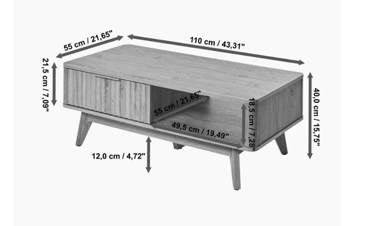 Cearlait Coffee Table - (1 Box, Unassembled)