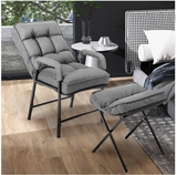 Modern Accent Chair with Ottoman