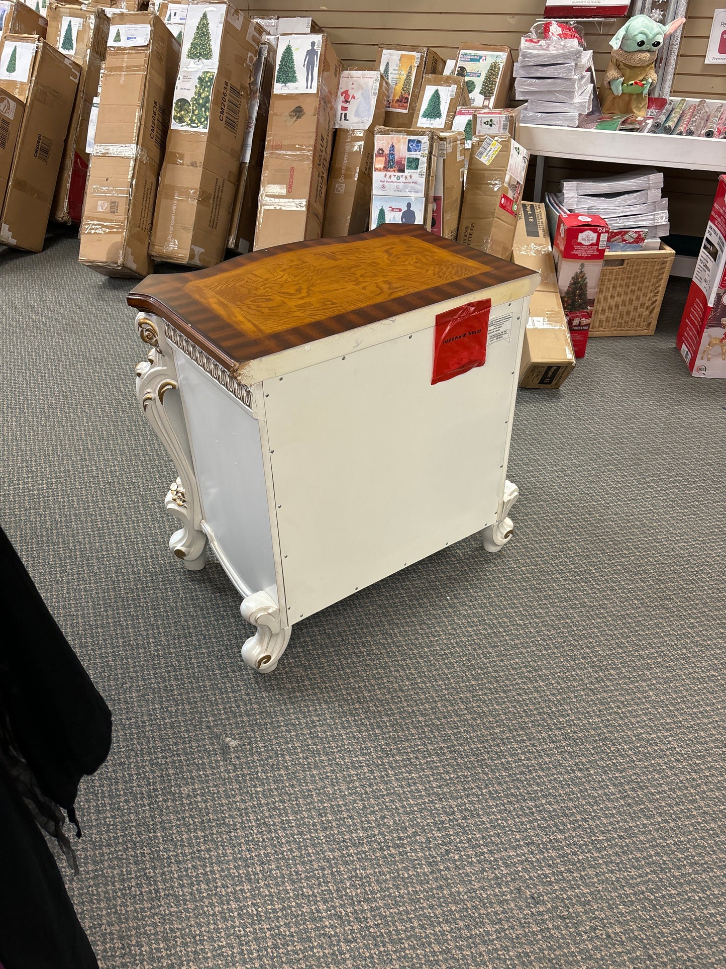 Victorian Style Nightstand with 2 drawers, Scratch & Dent Special