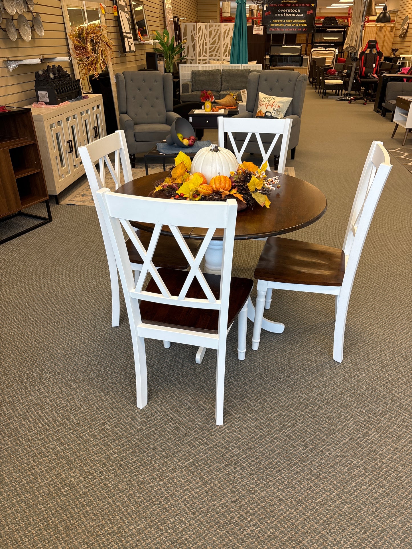 5 Piece farmhouse dining set  Fully Assembled,