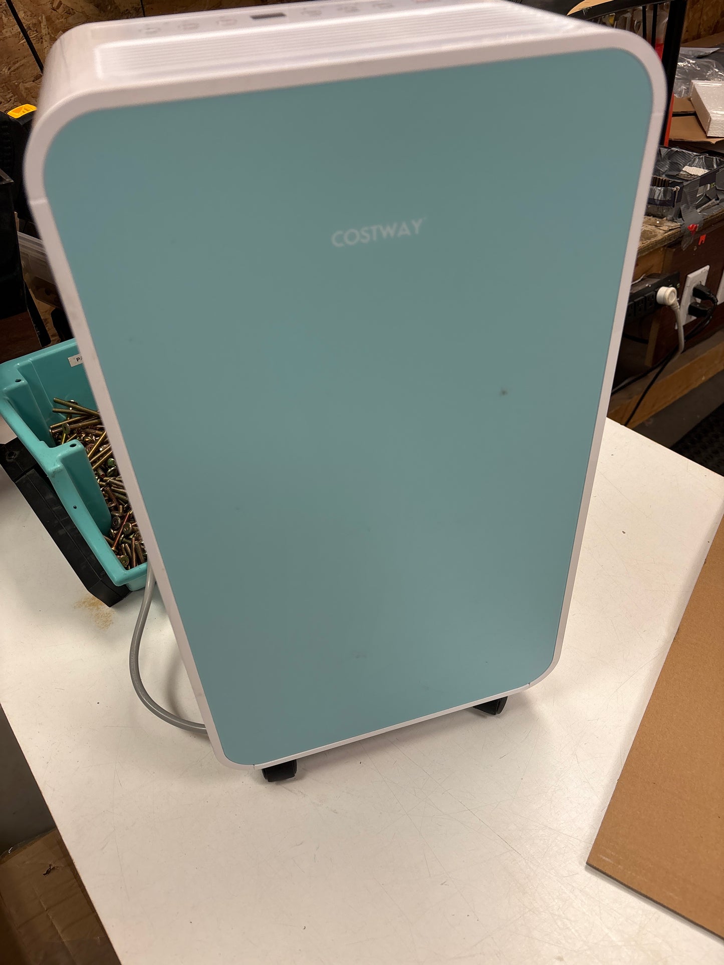 Portable Quiet Dehumidifier for Rooms up to 2500 Sq. Ft-Blue, no box or manual, small mark on front