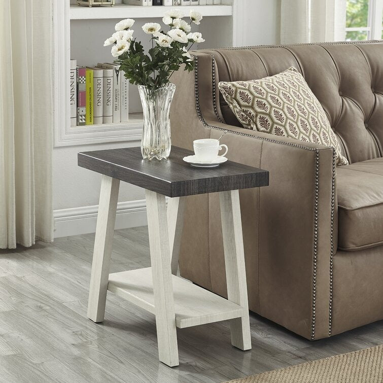 Angeleca End Table, damage on exterior bottom shelf