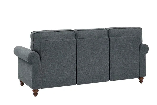 Glorious,  78''  Fabric Sofa With Solid Wooden Legs - PEPPER GREY