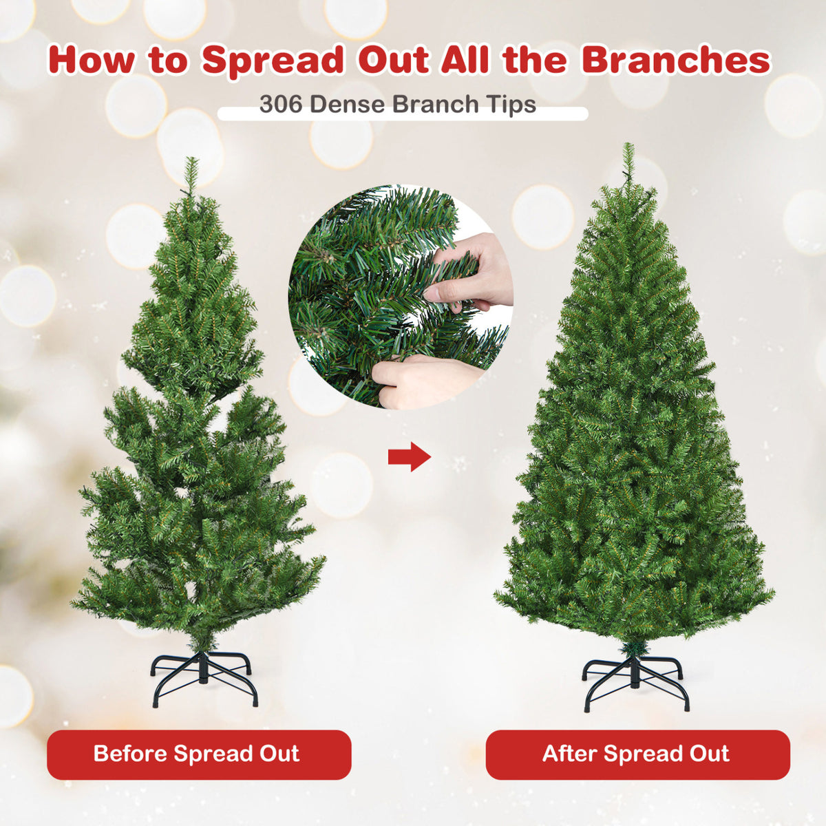 Artificial Premium Hinged Christmas Tree-4 ft - FINAL SALE