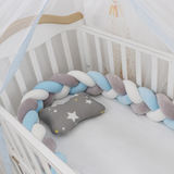 LOAOL Baby Crib Bumper Knotted Braided