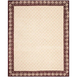 SPECIAL, Caine Glam Hand-Knotted Ivory/Red Area Rug