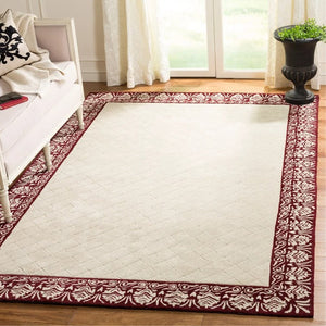 SPECIAL, Caine Glam Hand-Knotted Ivory/Red Area Rug