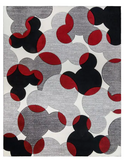 Mickey Mouse Bravo Spheres White/Red 8 ft. x 10 ft. Geometric Indoor Area Rug