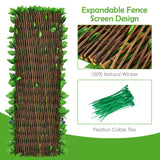 Expandable Fence Privacy Screen Faux Ivy Panel W/purple Flower 4 PACK