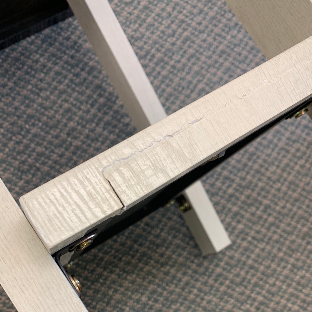 Angeleca End Table, damage on exterior bottom shelf