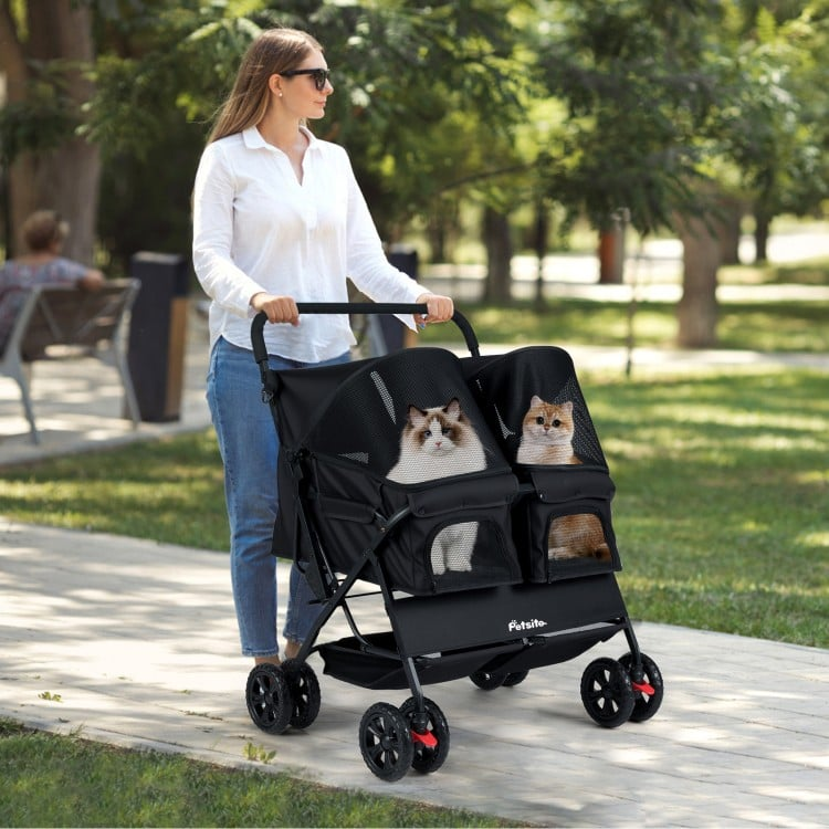 Foldable Double Pet Stroller , CUSTOMER RETURN, SIGNS OF USE