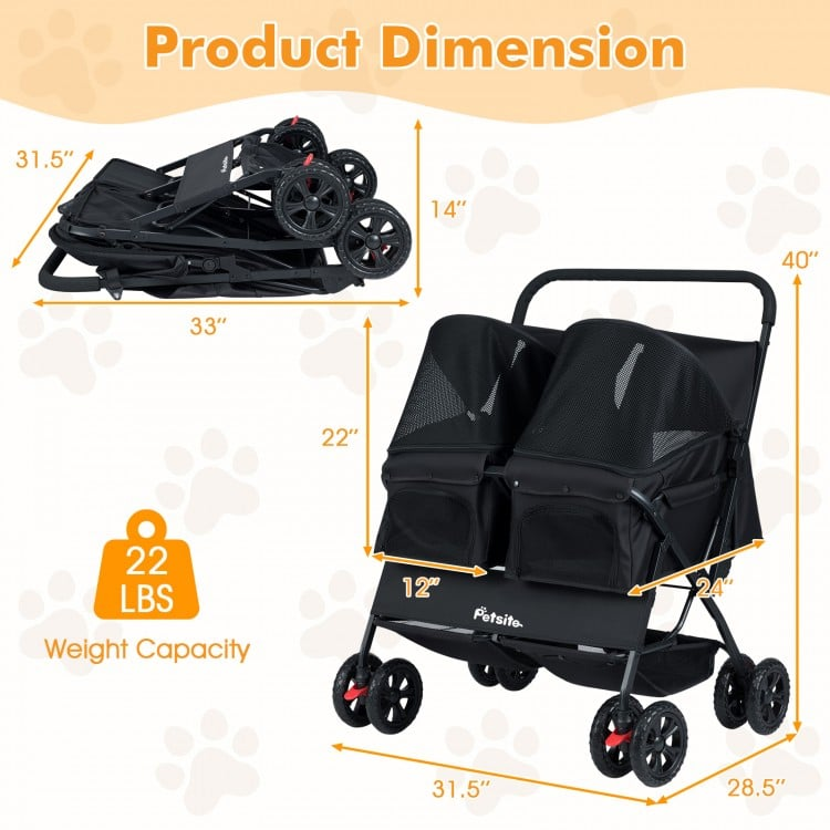 Foldable Double Pet Stroller , CUSTOMER RETURN, SIGNS OF USE