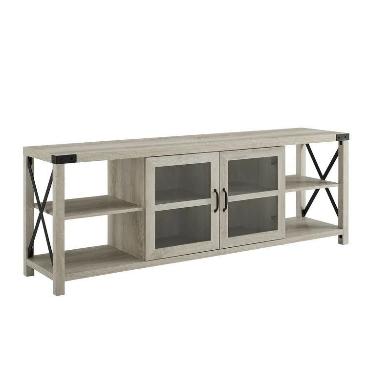 Gwen TV Stand for TVs up to 75", fully assembled, slight curve on top surface, extra discount applied