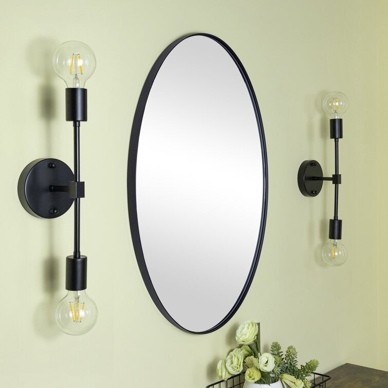 Javell Oval Metal Wall Mirror