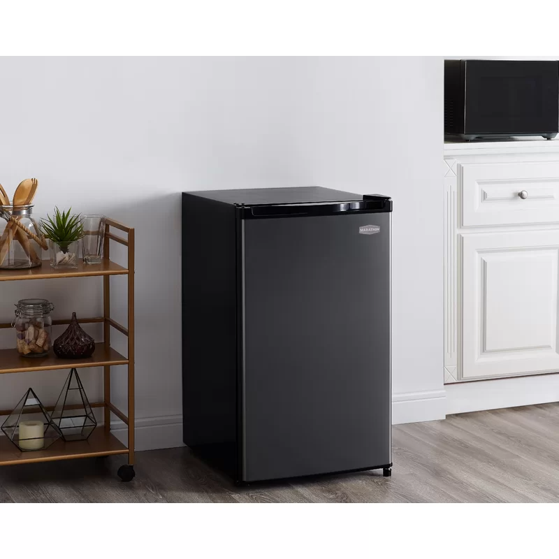 Marathon 4.5 cf freestanding fridge, black, scratch & dent