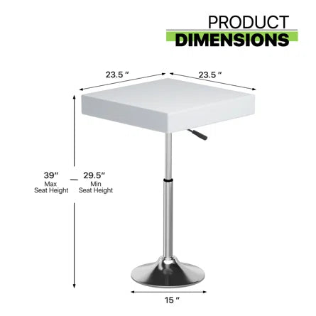 SPECIAL, Miseta LED Light Up Adjustable Height Bar Stool Table 16 Colour