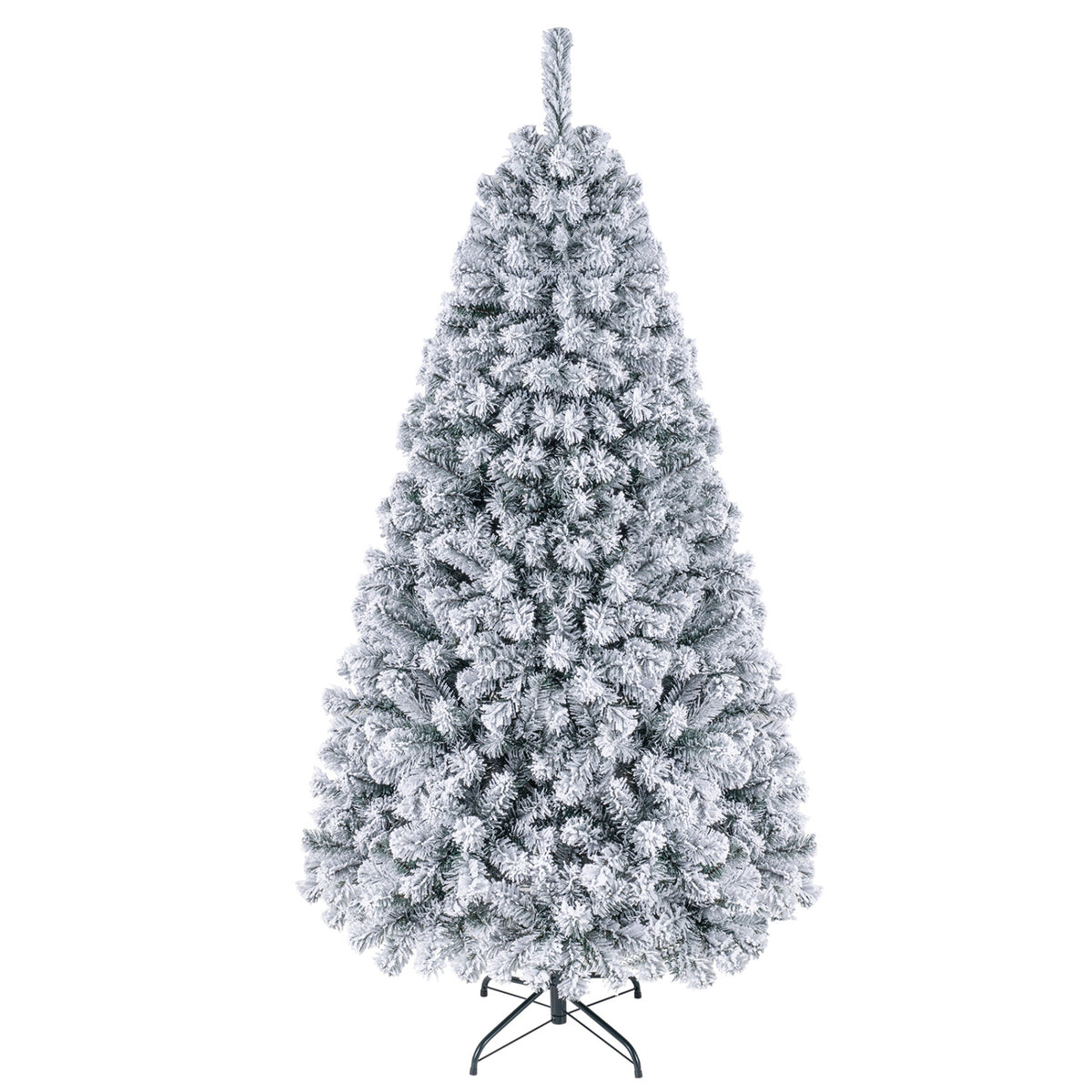 Pre-Lit Premium Snow Flocked Hinged Artificial Christmas Tree-6 ft - FINAL SALE