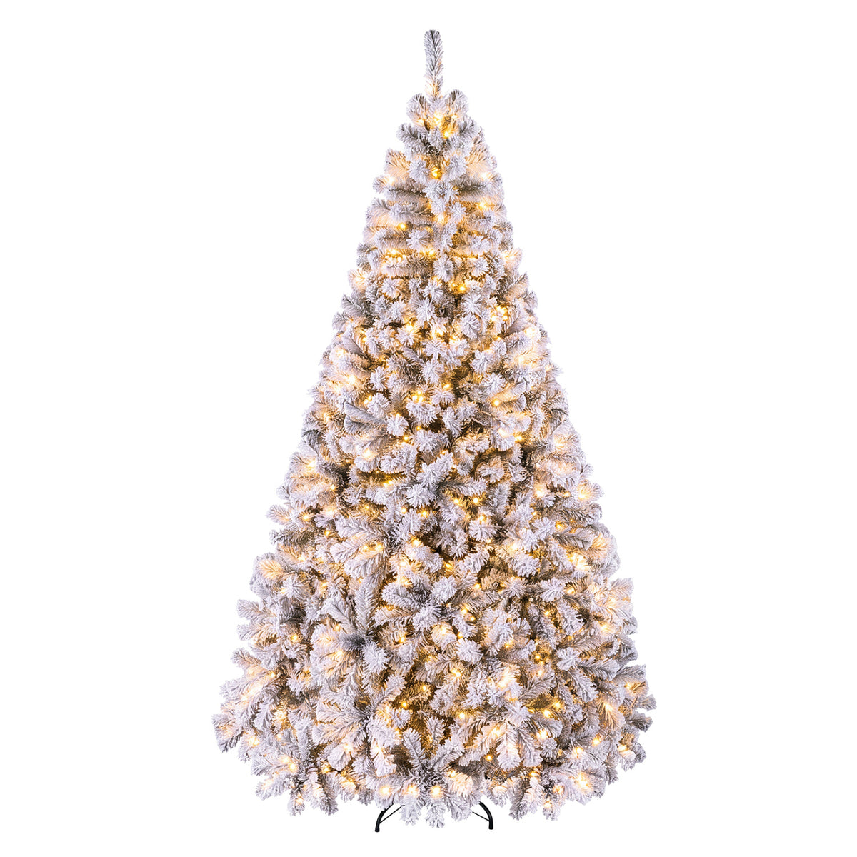 Pre-Lit Premium Snow Flocked Hinged Artificial Christmas Tree-7.5 ft - FINAL SALE