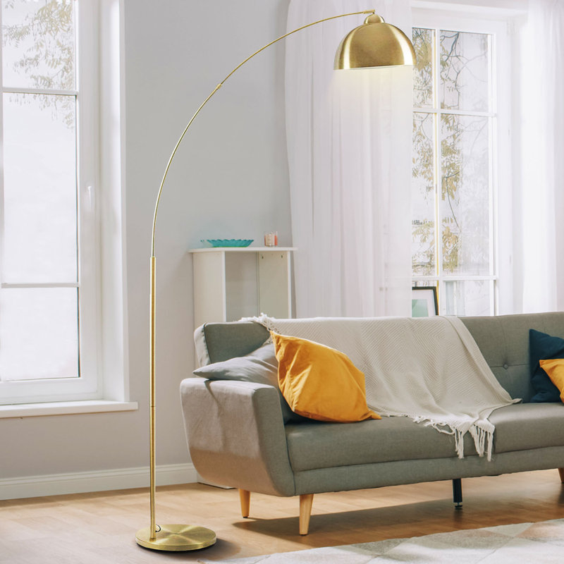 Santori 79'' Gold Arched Floor Lamp