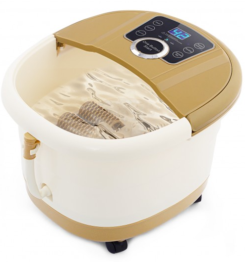 Portable Spa Bath Foot Massager with LED Display, No Box, Tested
