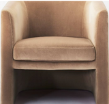 Copy of Barrel Accent Chair Light Brown Velvet