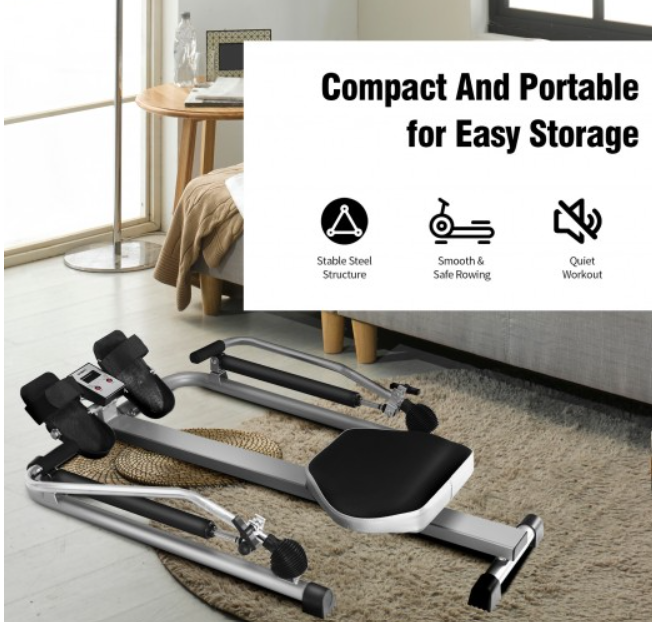 *SPECIAL*, Exercise Adjustable Double Hydraulic Resistance Rowing Machine, 1 box, unassembled