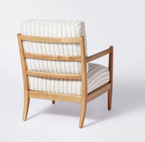 Ladder back Accent Chair, Scratch & Dent, right side and behind pillow