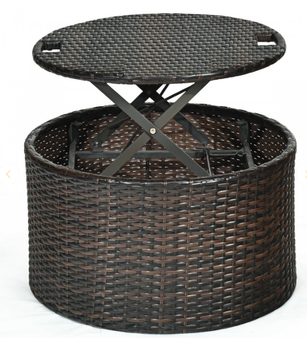 Patio Round Daybed Rattan Furniture Sets with Canopy, fully assembled, 2 issues, please see notes