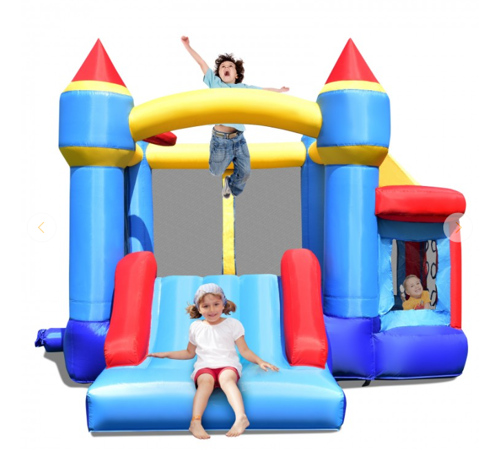 Castle Slide Inflatable Bounce House, Brand new, missing soccer ball,  blower not included