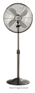 Adjustable-Height 48.5 in. Metal Oscillating Pedestal Fan 3 Wind Speed with 4 Blades Black