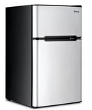 Refrigerator Small Freezer Cooler Fridge Compact 3.2 cu ft. Unit, Scratch & Dent on front