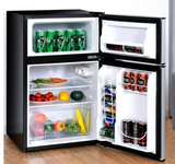 Refrigerator Small Freezer Cooler Fridge Compact 3.2 cu ft. Unit, Scratch & Dent on front