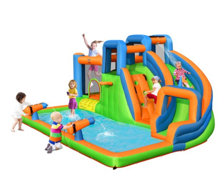 Inflatable Water Slide Giant Bounce Castle w/Dual Climbing Walls Blower Not Included