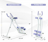 Ab Machine with LCD Monitor and 4 Adjustable Heights, 1 box, unassembled