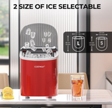 Ice Maker Machine Countertop Automatic Ice Maker 27 LBS/24 Hrs w/ Scoop & Basket