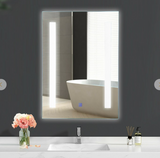 27.5-Inch LED Bathroom Makeup Wall-mounted Mirror with led lights built in