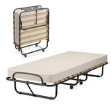 SPECIAL, Folding Bed Adjustable Guest Single Bed, Portable, 32`` x 75``, 4`` memory foam mattress