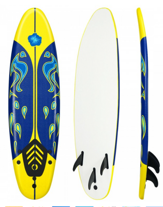 6ft surf board, bent upwards on bottom, still functionable, extra discount applied