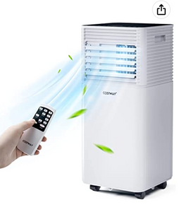 10000 BTU Portable Air Conditioner 3-in-1 Air Cooler w/Dehumidifier & Fan Mode,